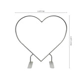 Lofaris Silver 6.5X6.4FT Heart Shape Balloon Flower Arch Frame